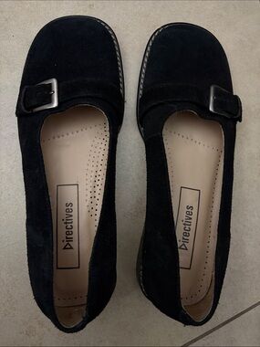 Black Suede Loafers by Directives